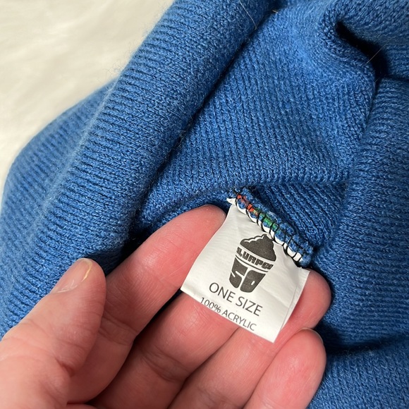 7 11 50th Anniversary Slurpee Beanie Toque Blue Hat with Pom - Picture 4 of 6